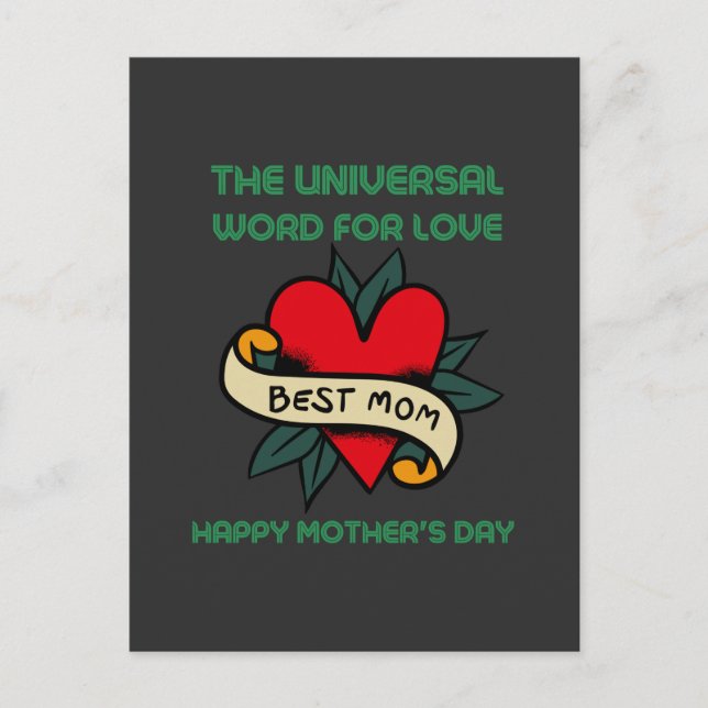 Happy Mothers Day With Love And Flower  Postcard (Front)