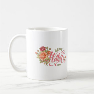  Happy Mothers Day With Love And Flowers Spring  Coffee Mug