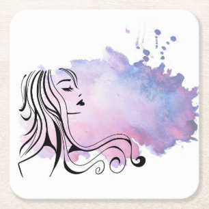 Happy Mothers Day Woman Women's Day Square Paper Coaster