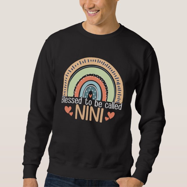 Happy Mothers Day Women Blessed To Be Called Nini  Sweatshirt (Front)