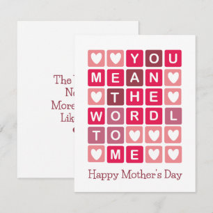 Happy Mother's Day Wordle Card
