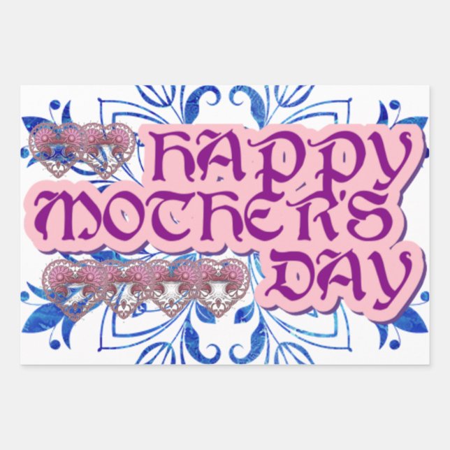 happy mother's day wrapping paper sheet (Front)