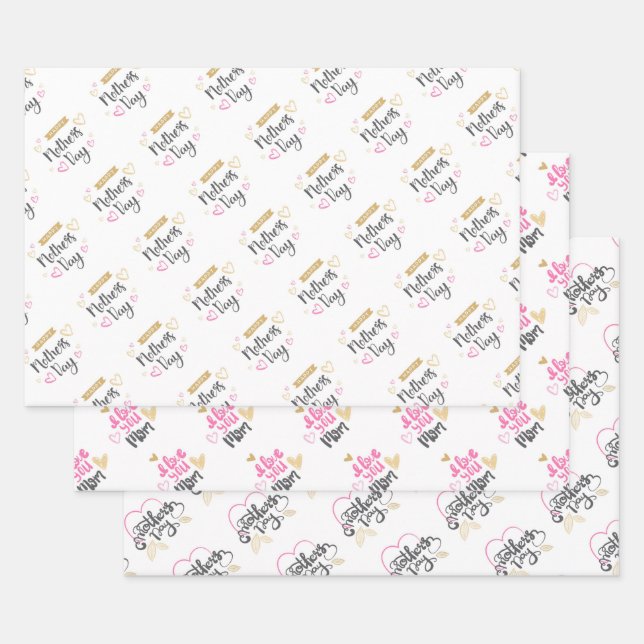 Happy Mothers Day Wrapping Paper Sheets (Set)