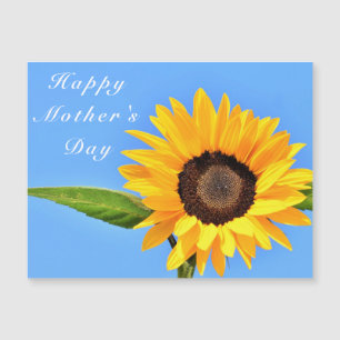 Happy Mother's Day - Yellow Sunflower on Blue Sky 