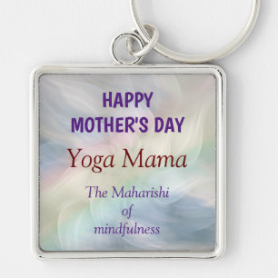 Happy Mother's Day Yoga Mama design Card Key Ring