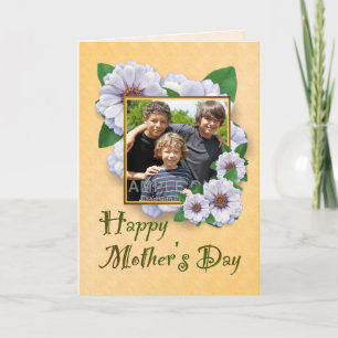 Happy Mother's Day Zinnias Photo Greeting Card