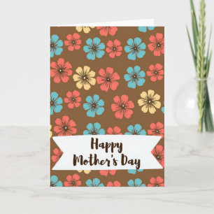 Happy Mothers Floral Pattern Card