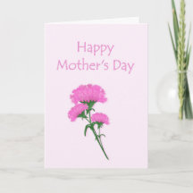Happy Mother's Pink Carnations
