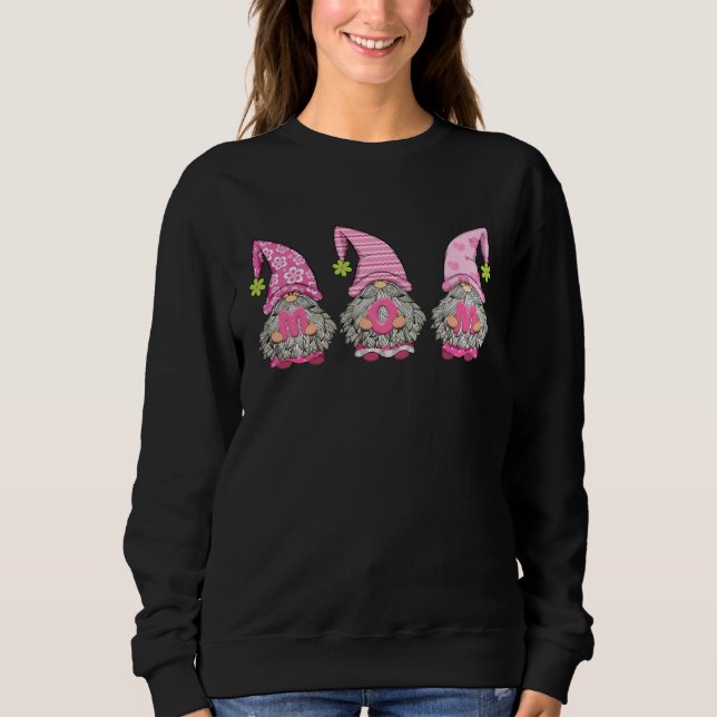 Happy Motheru2019s Day Cute Three Gnomes Mommy Mot Sweatshirt (Front)