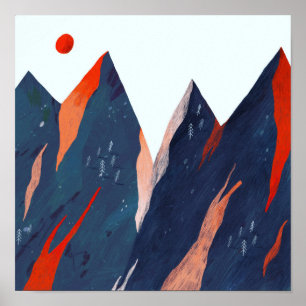 Happy mountains poster