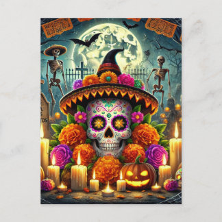Happy Mouse Pads Halloween  Holiday Postcard