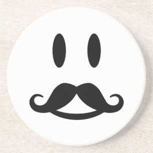 Happy Moustache custom coaster