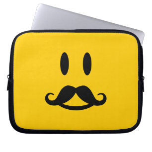 Happy Moustache custom laptop sleeve