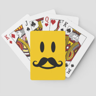 Happy Moustache custom playing cards