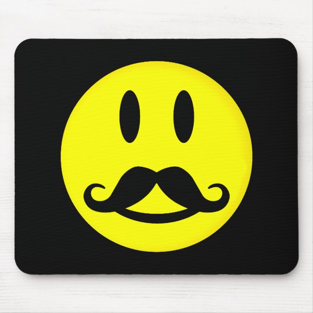 Happy Moustache mousepad (Front)