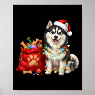 Happy Msky Christmas Lights Dog Mom Msky  Poster