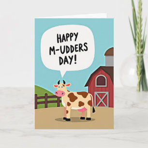 Happy Mudders Day Funny Cow Card