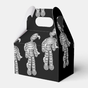 Happy mummies on black favour box