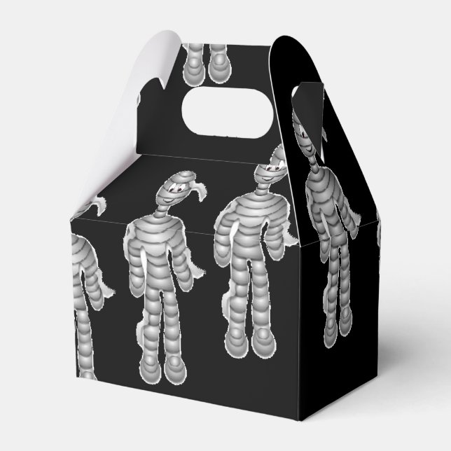 Happy mummies on black favour box (Front Side)