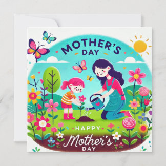 Happy Mum's Day Print Design  Invitation