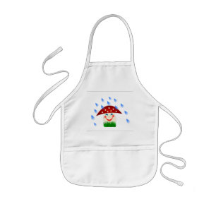Happy mushroom kids apron