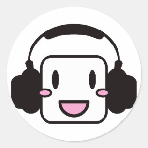 Happy_Music Classic Round Sticker