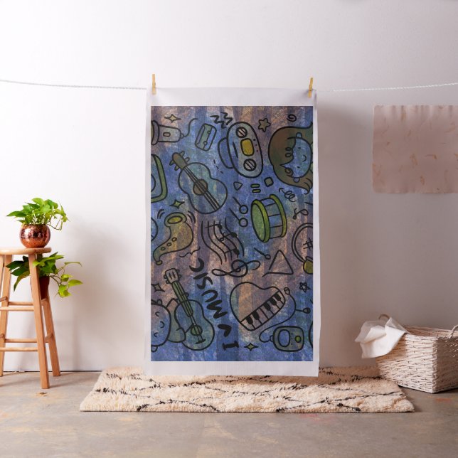 happy music fabric (In Situ)