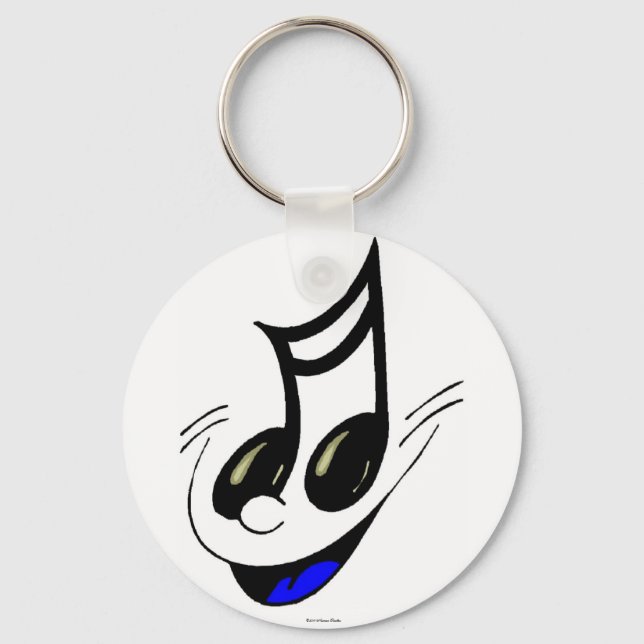 Happy Music Key Keychain (Front)