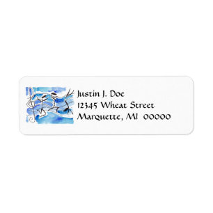 Happy Musical Notes Flipping Music Address Labels