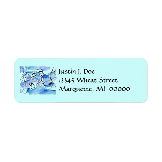 Happy Musical Notes Flipping Music Address Labels