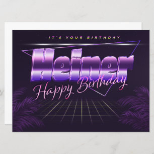 Happy name First name lila retro card Birthday