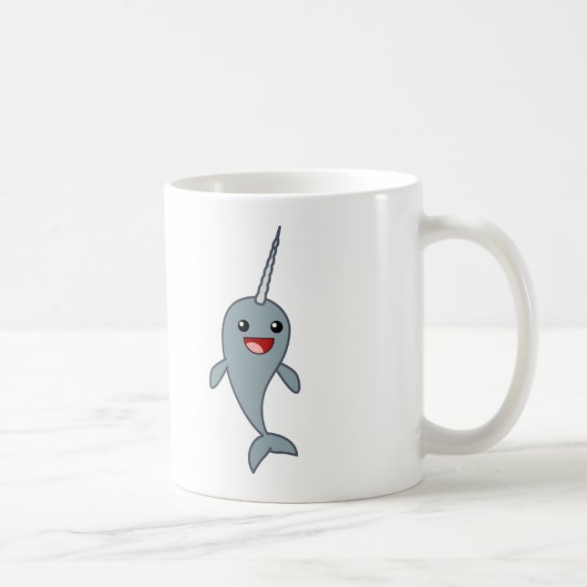 Happy Narwhal Coffee Mug (Right)