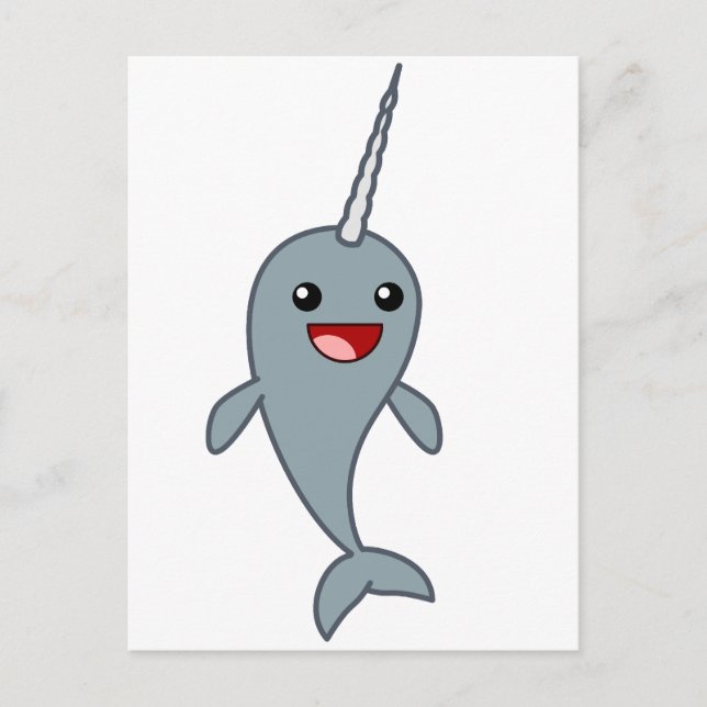 Happy Narwhal Postcard (Front)