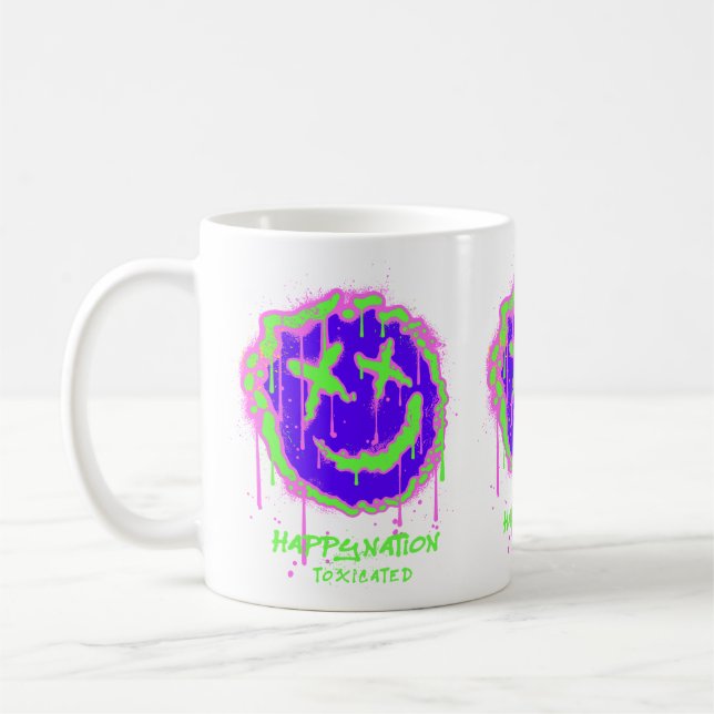 Happy Nation Toxified Mug – Bold Statement Design  (Left)