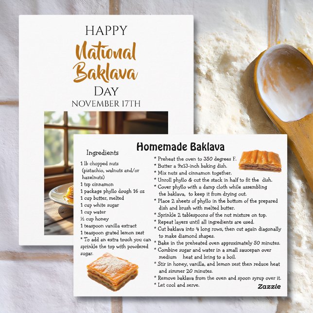 Happy National Baklava Day | November 17th Postcard (Creator Uploaded)
