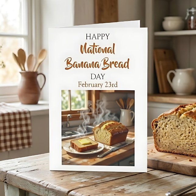 Happy National Banana Bread Day | Feb 23rd Card (Creator Uploaded)