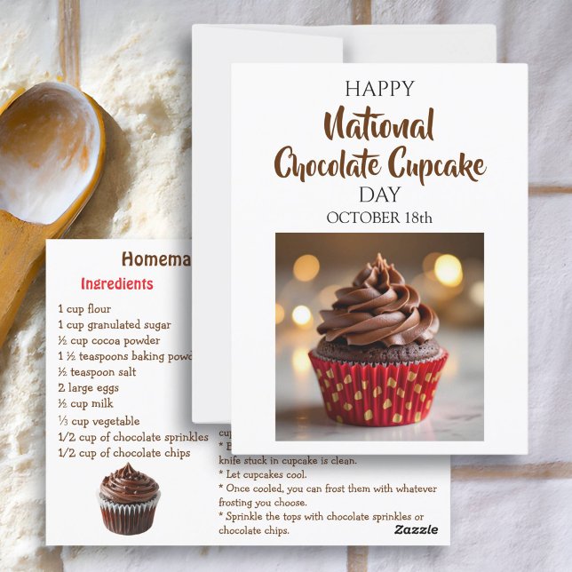 Happy National Chocolate Cupcake Day Card (Creator Uploaded)