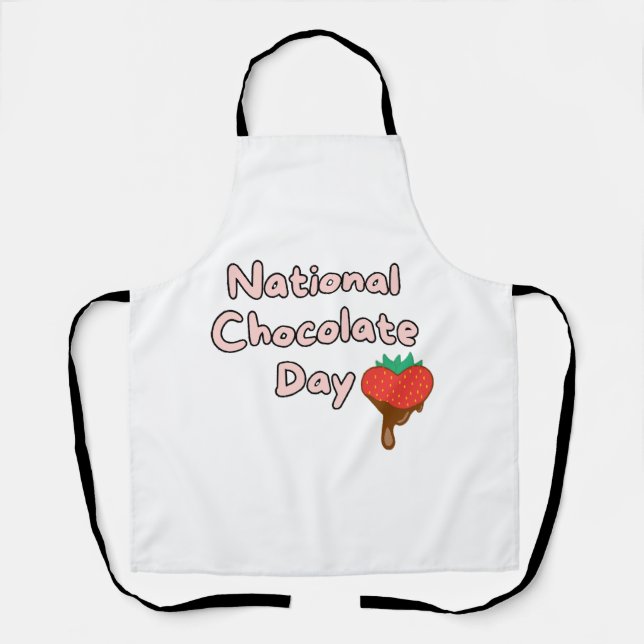 Happy national chocolate day apron (Front)