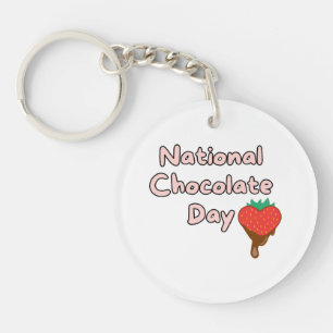 Happy national chocolate day key ring
