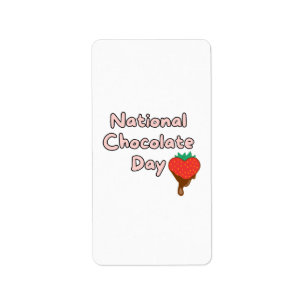 Happy national chocolate day label