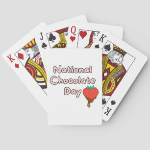 Happy national chocolate day playing cards