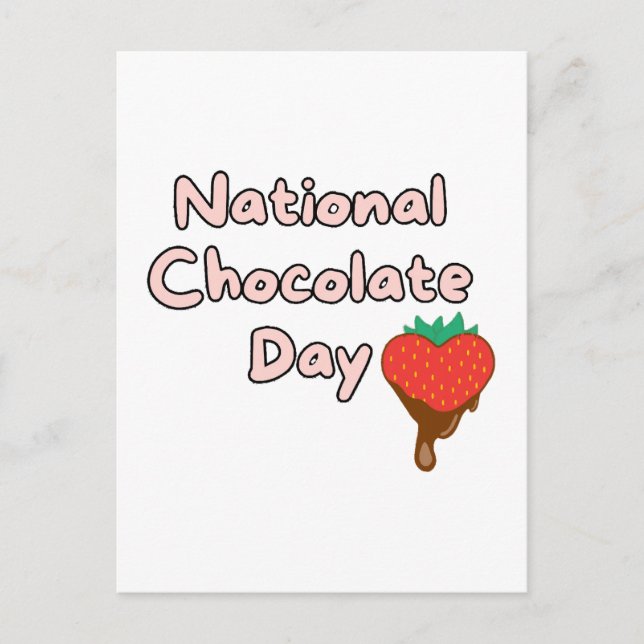 Happy national chocolate day postcard (Front)