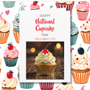Happy National Cupcake Day   December 15th Card