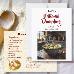 Happy National Dumpling Day! September 26th Postcard