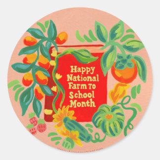 Happy National Farm to School Month Sticker Sheet