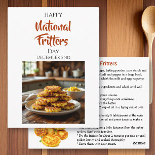 Happy National Fritters Day December 2nd Postcard