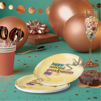 happy national grandparents day paper plate