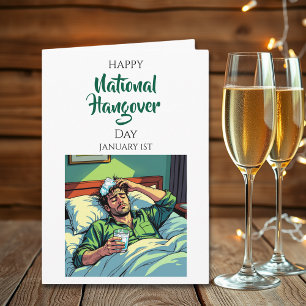 Happy National Hangover Day January 1st Card