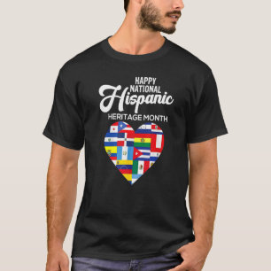 Happy National Hispanic Heritage Month Latino Flag T-Shirt