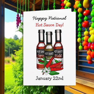 Happy National Hot Sauce Day   January 22nd Card